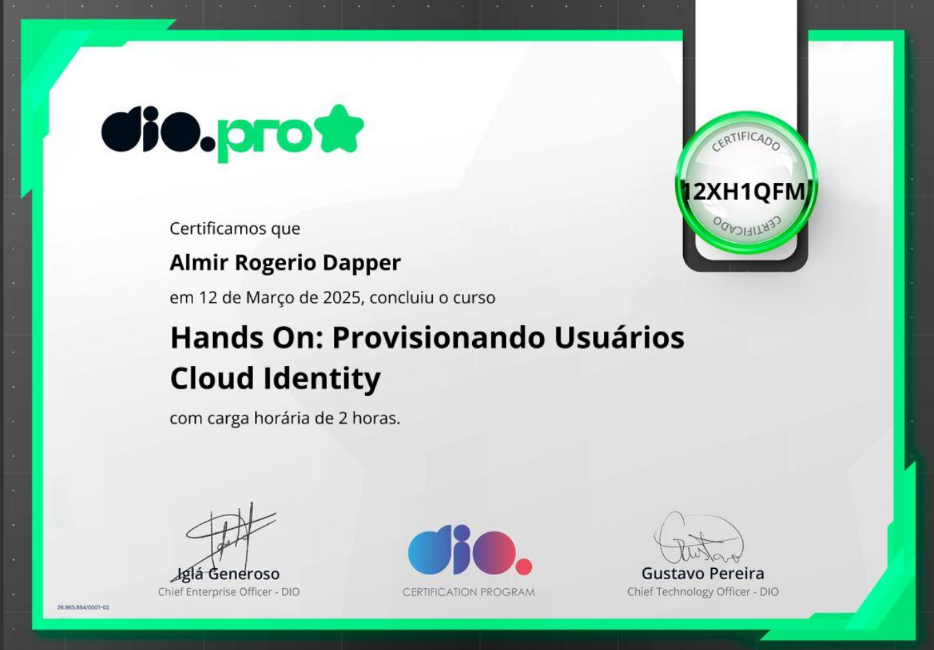 CGP Provisionamento Usuários Identity