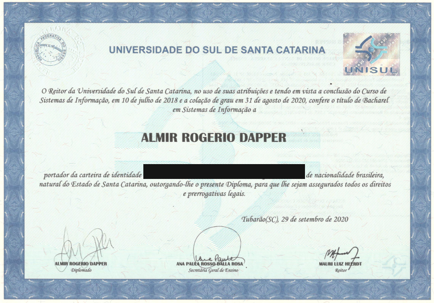 Certificado Graduação